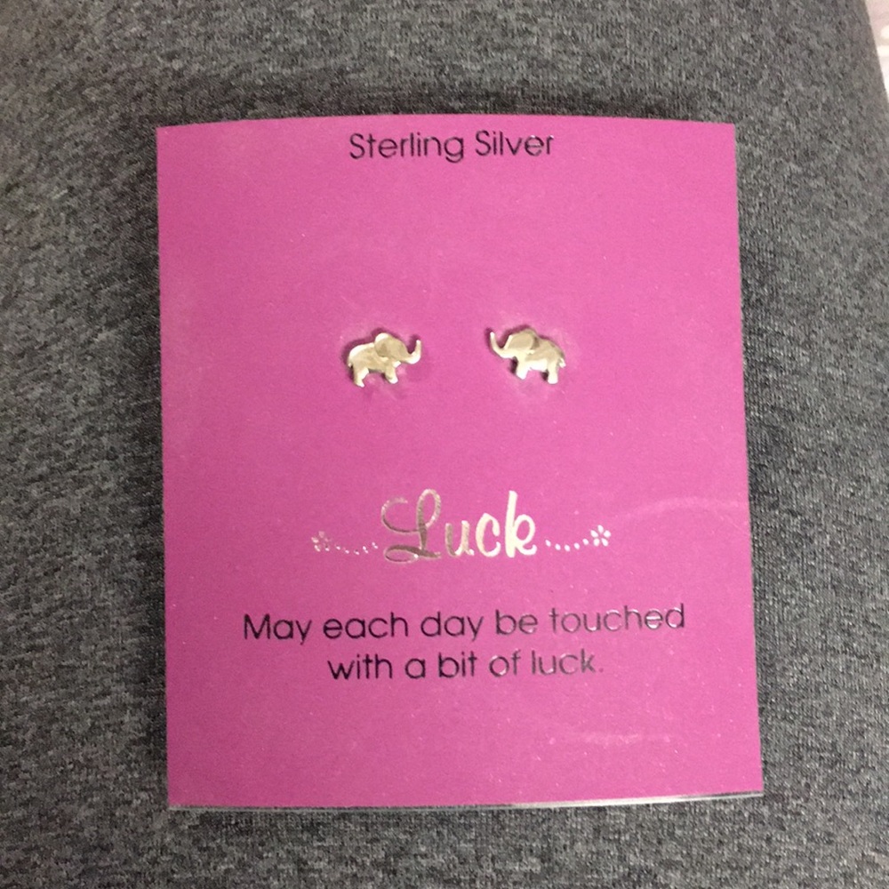 Brand new elephant “luck” earrings